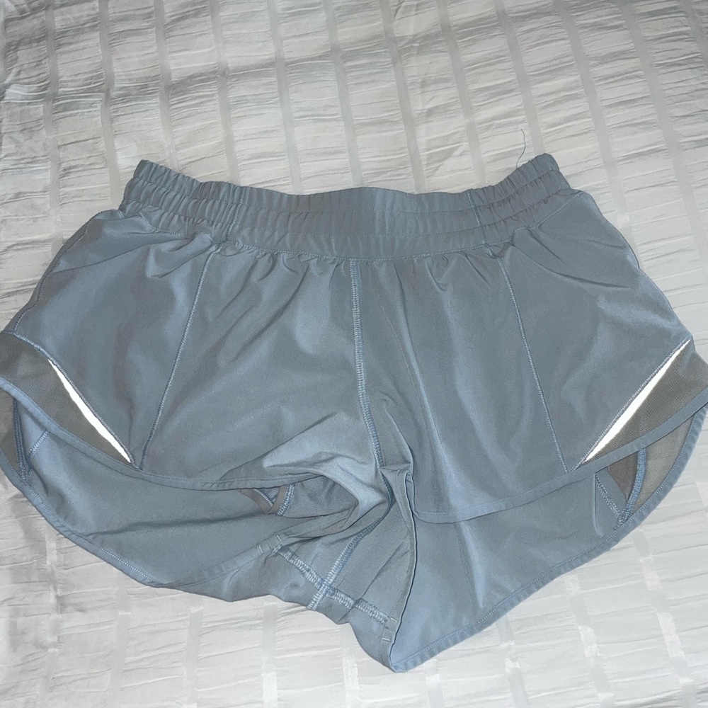 Light blue Lululemon hotty hot shorts 2.5 inch
